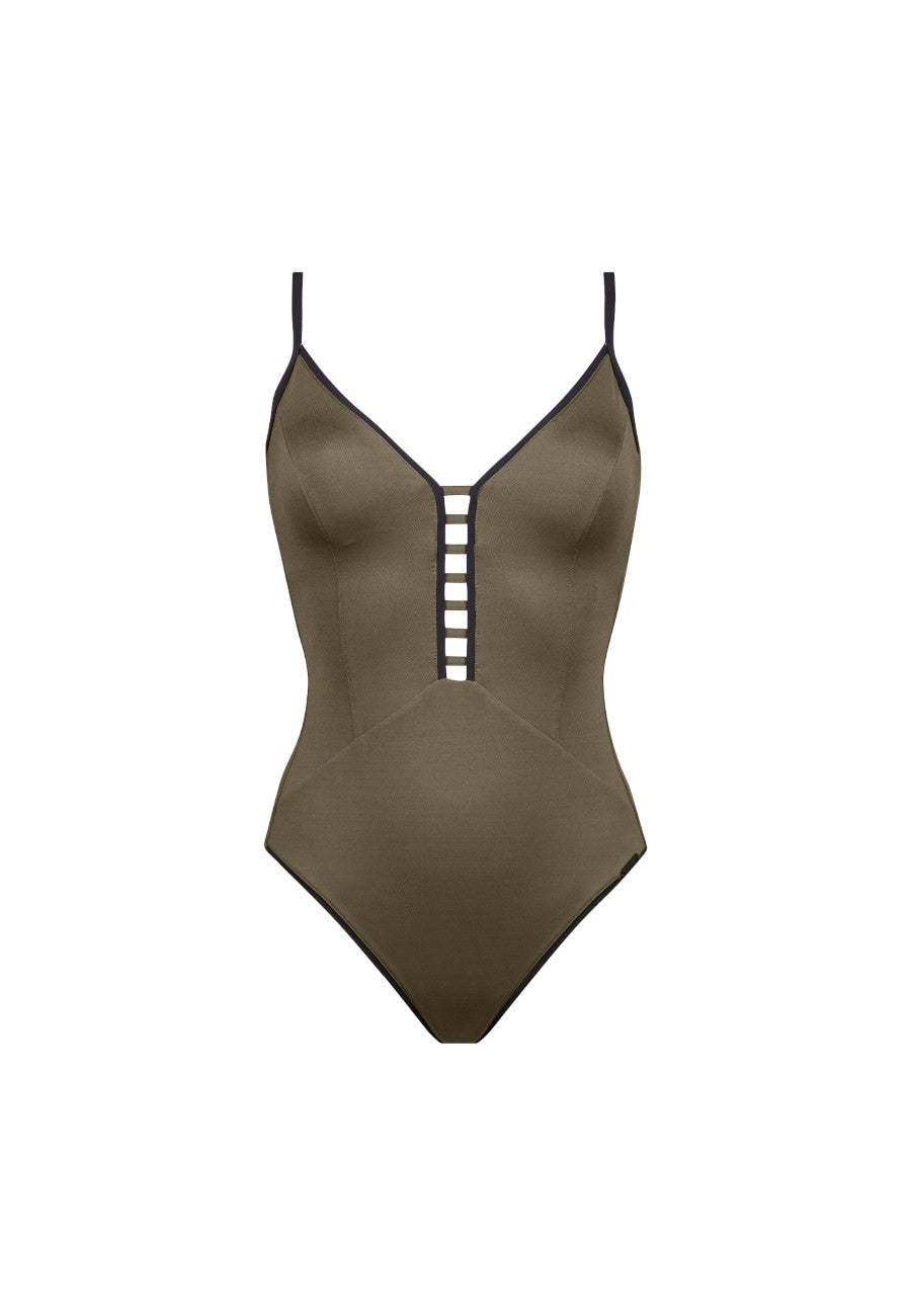 Maryan Mehlhorn intero olive strapping