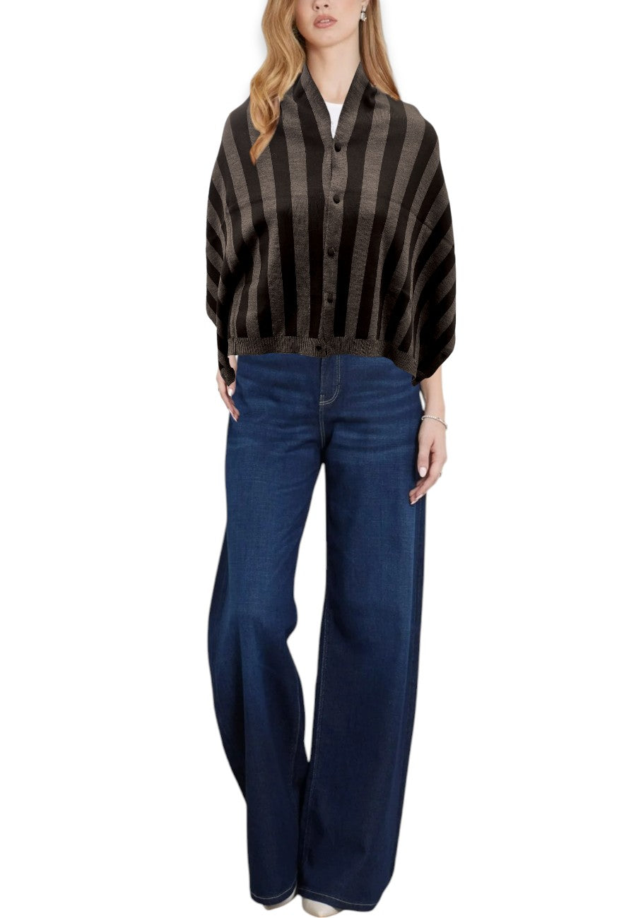Fendi mantella lana righe