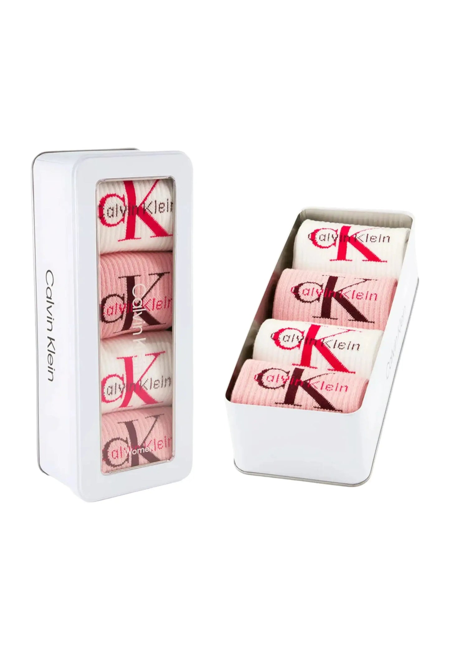 pacco da 4 calzini CK rosa