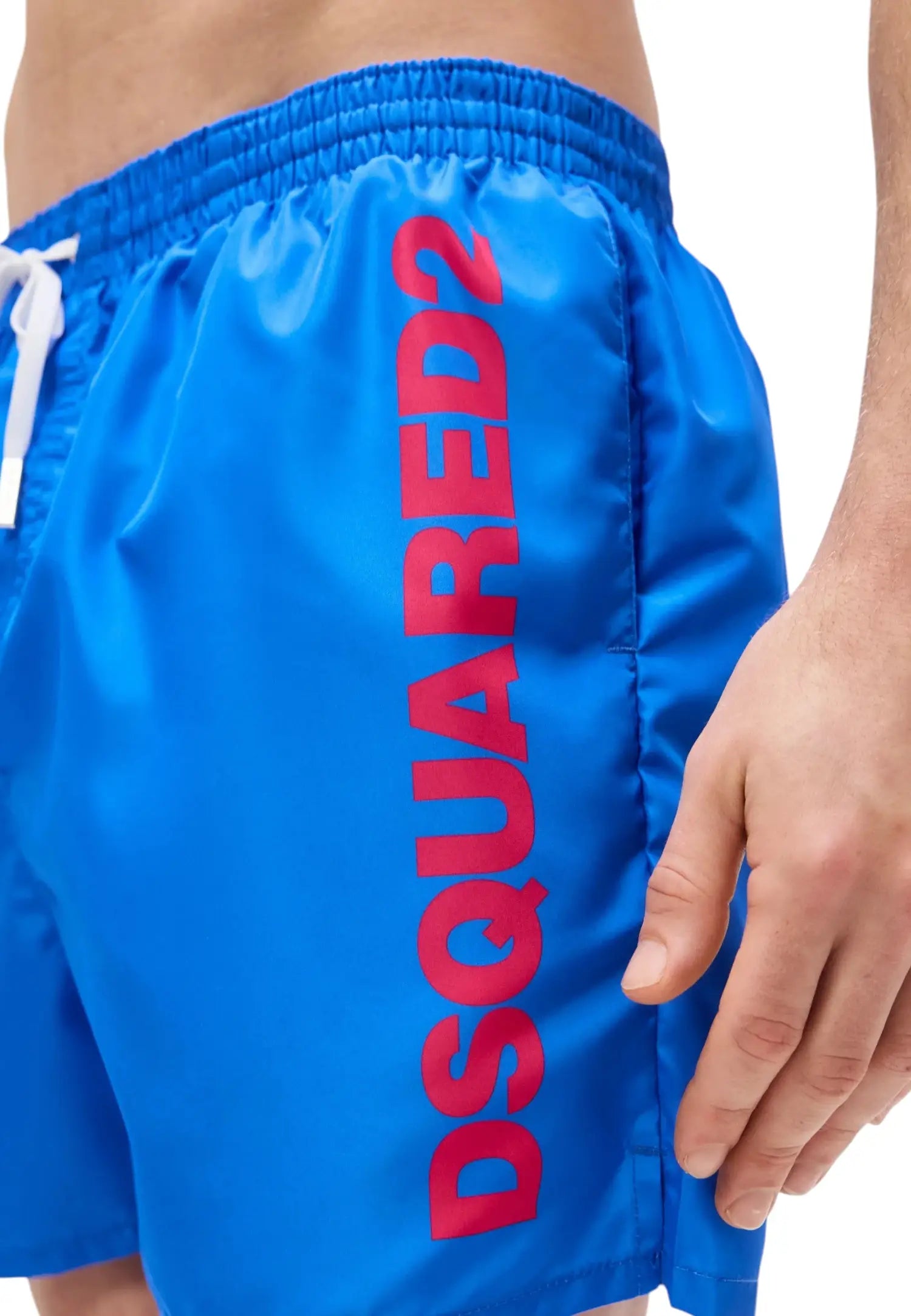 D7B626750 452 costume dsquared azzurro scritta rosa