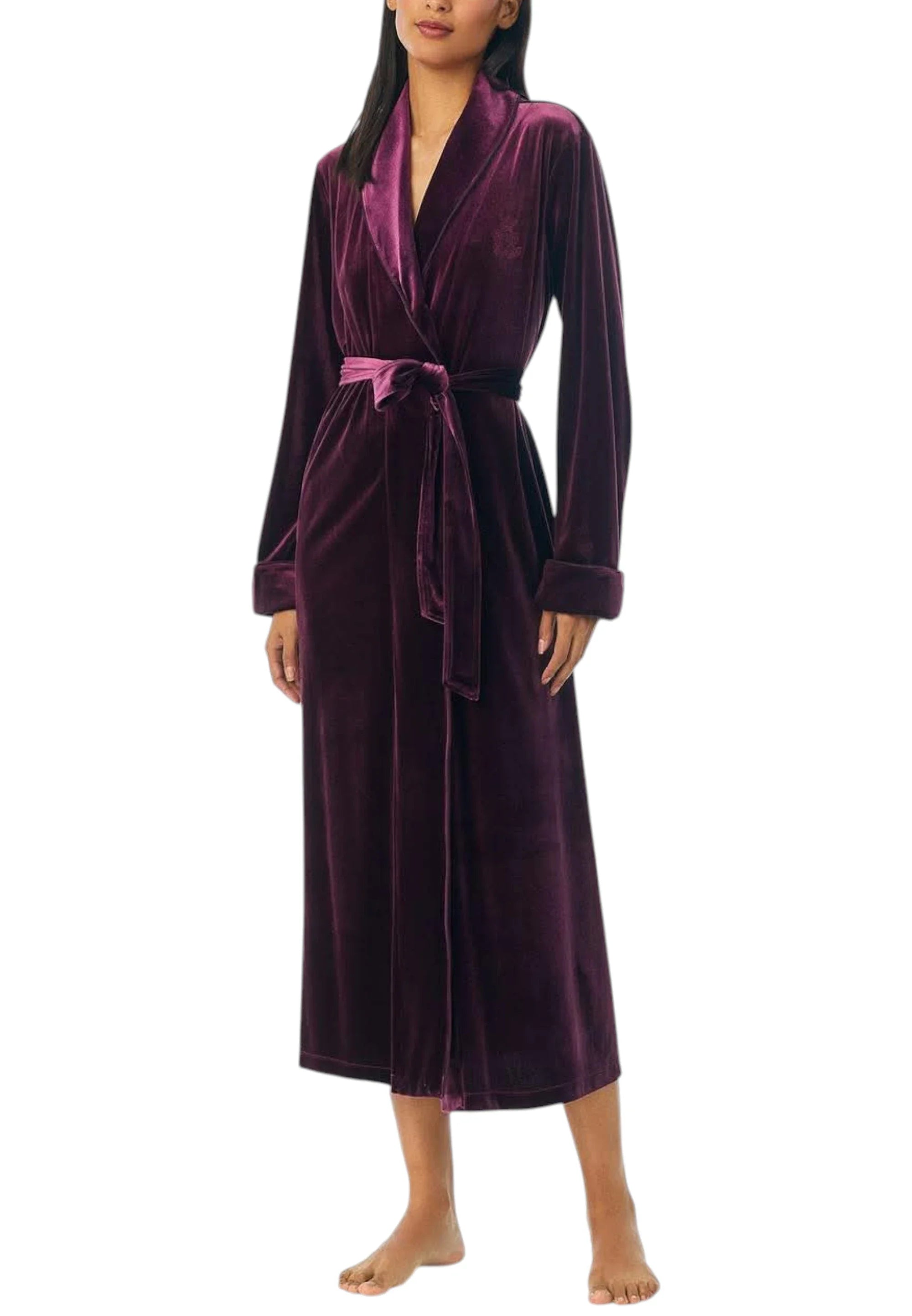 vestaglia di velluto bordeaux