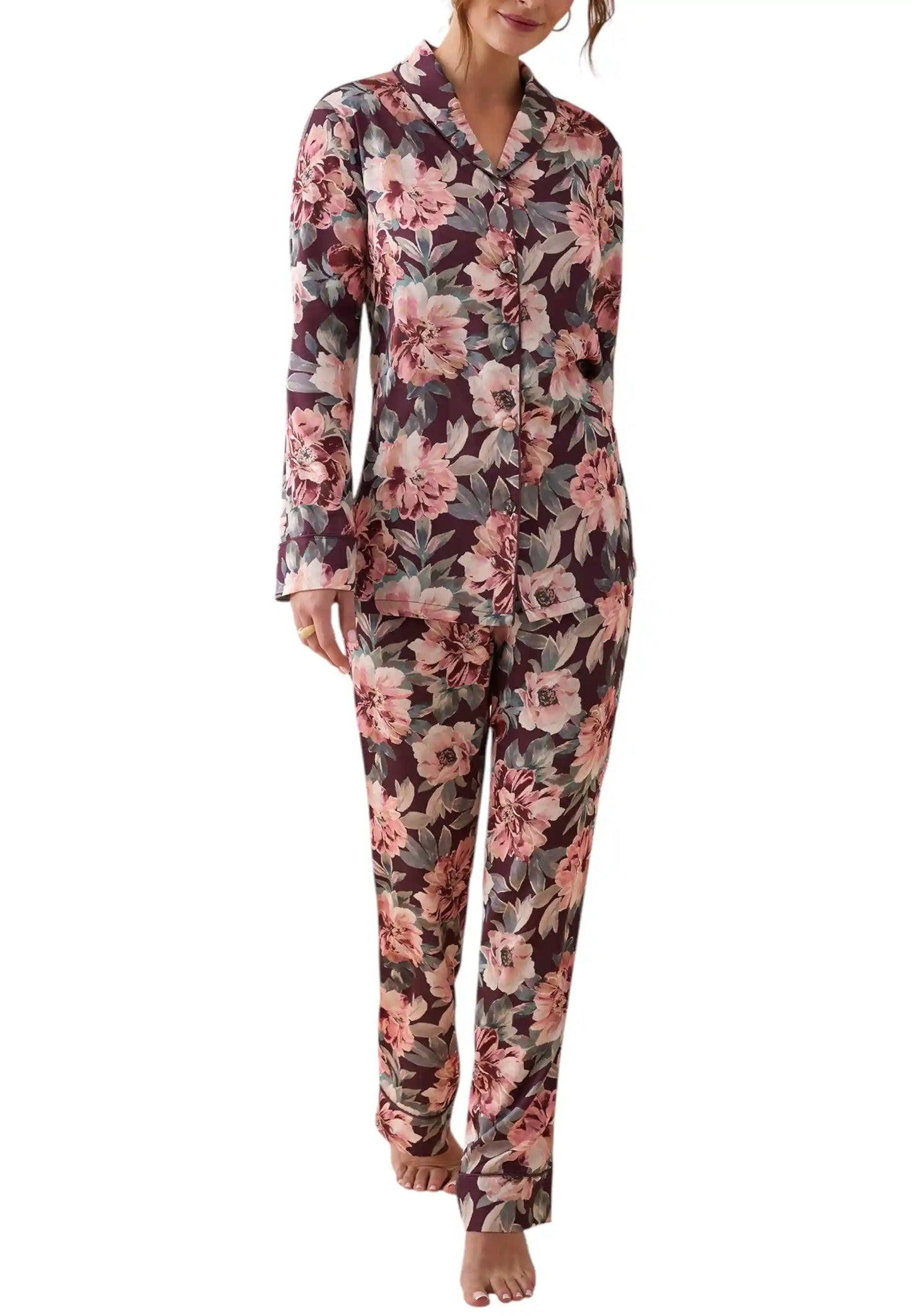 pigiama aperto donna fiori