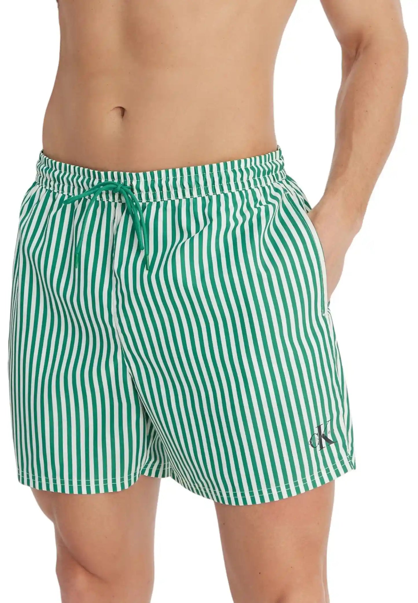 LV00N61045  calvin klein righe verdi costume