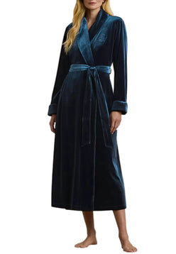 vestaglia velluto blu