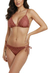 Miss bikini luxe tombolo V6084S Triangolo e brasiliana terracotta