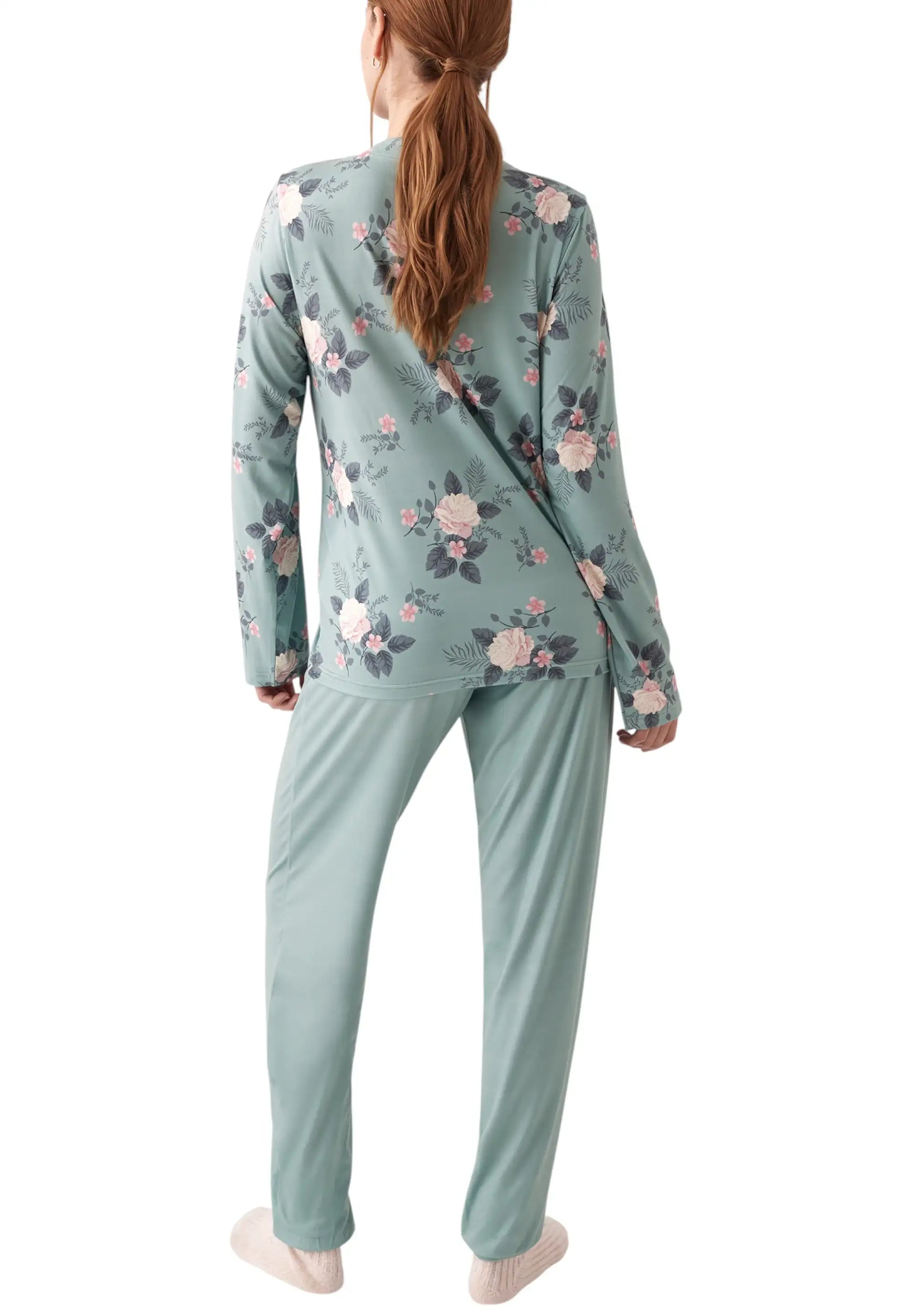 pigiama Promise  azzurro fiori Koral