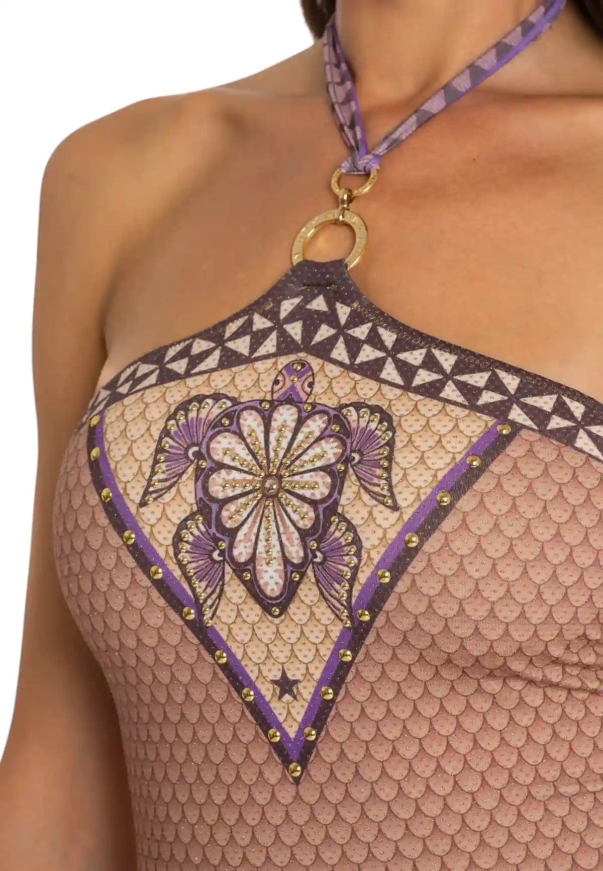 PG102I  pin up stars tribal sea intero tartaruga