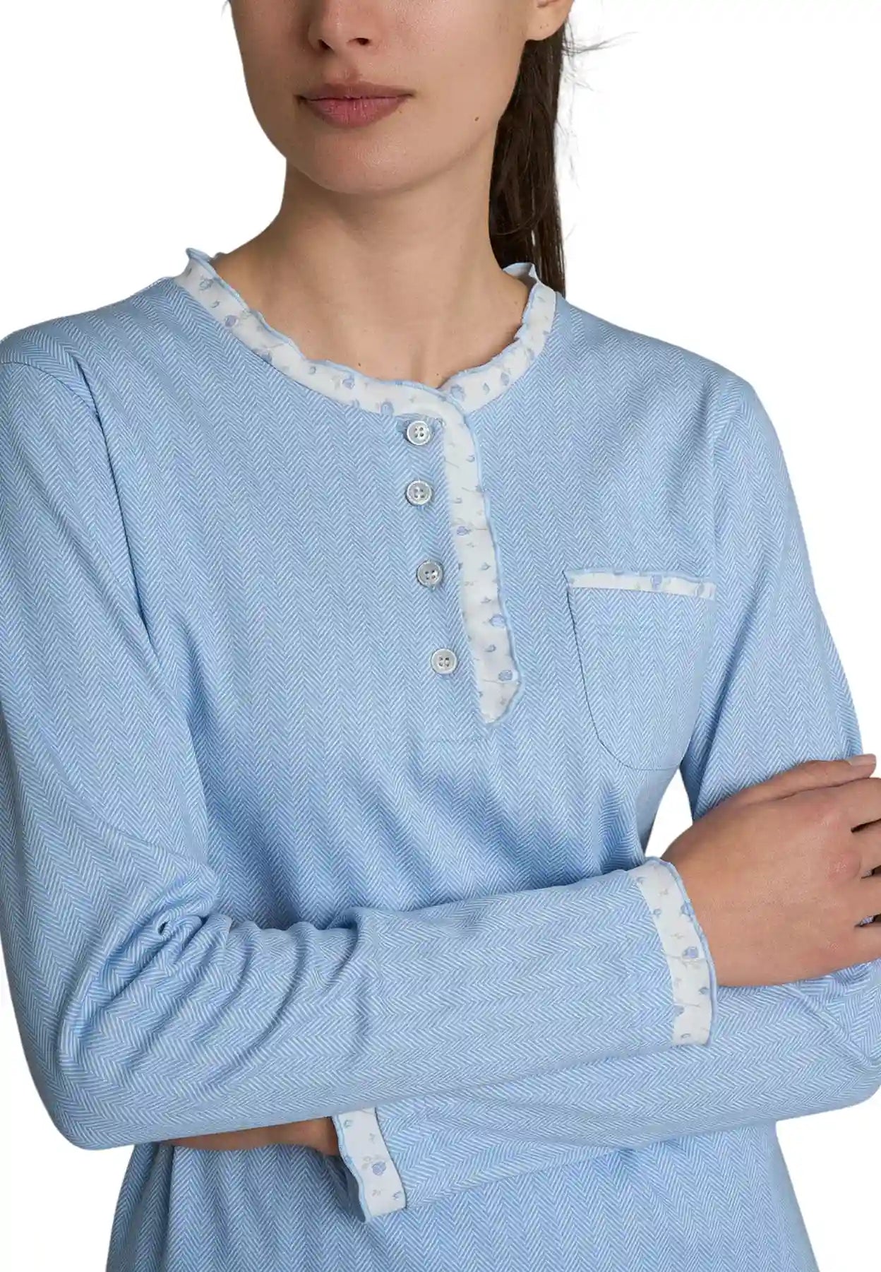 ragno pigiama azzurro caldo cotone