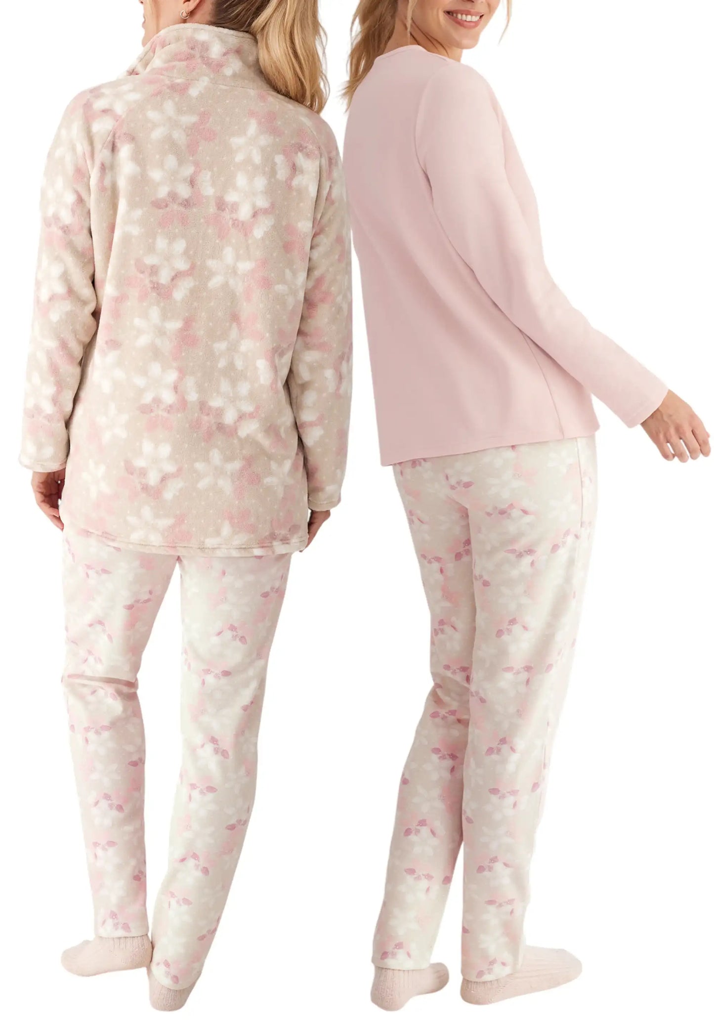 pigiama rosa con vestaglia