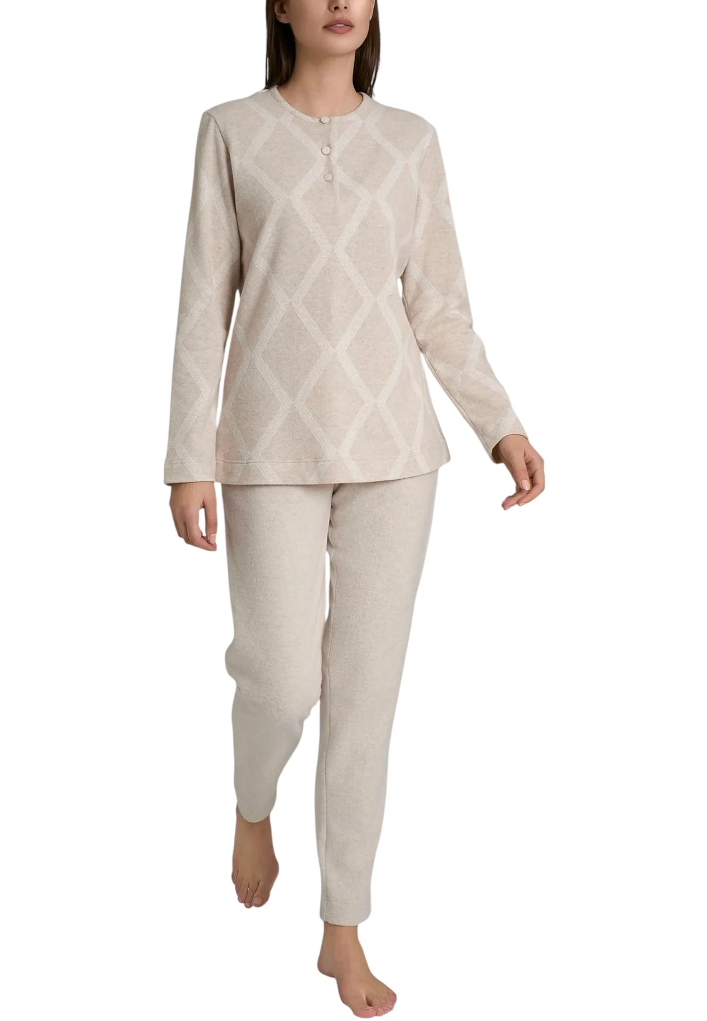 pigiama punto milano  ragno beige