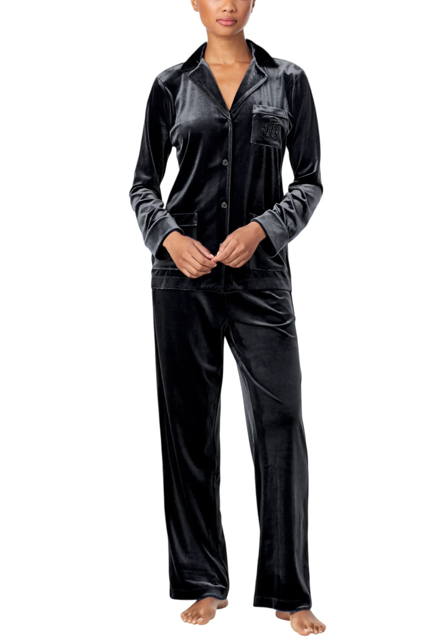 Pigiama velluto nero