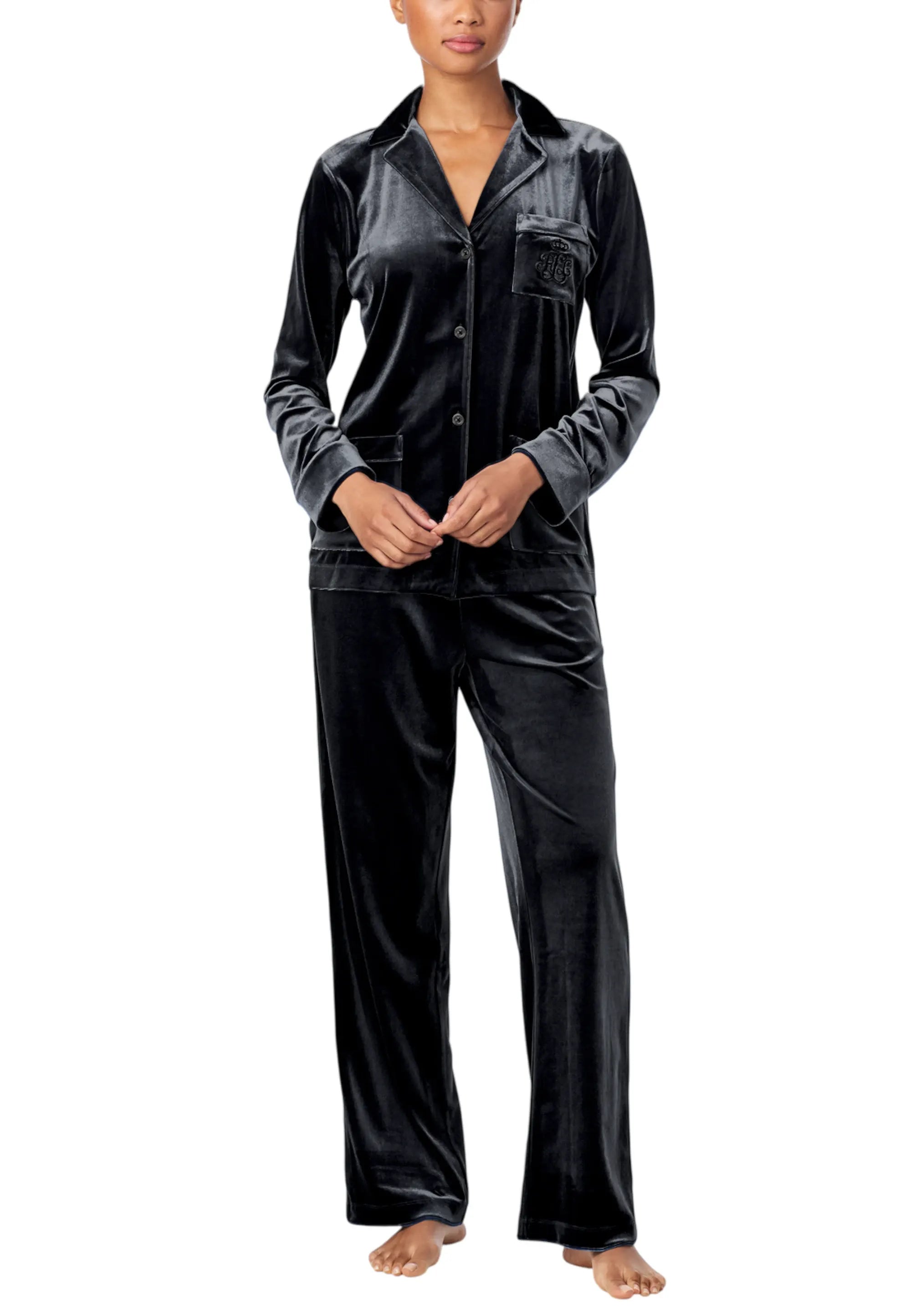 Pigiama velluto nero