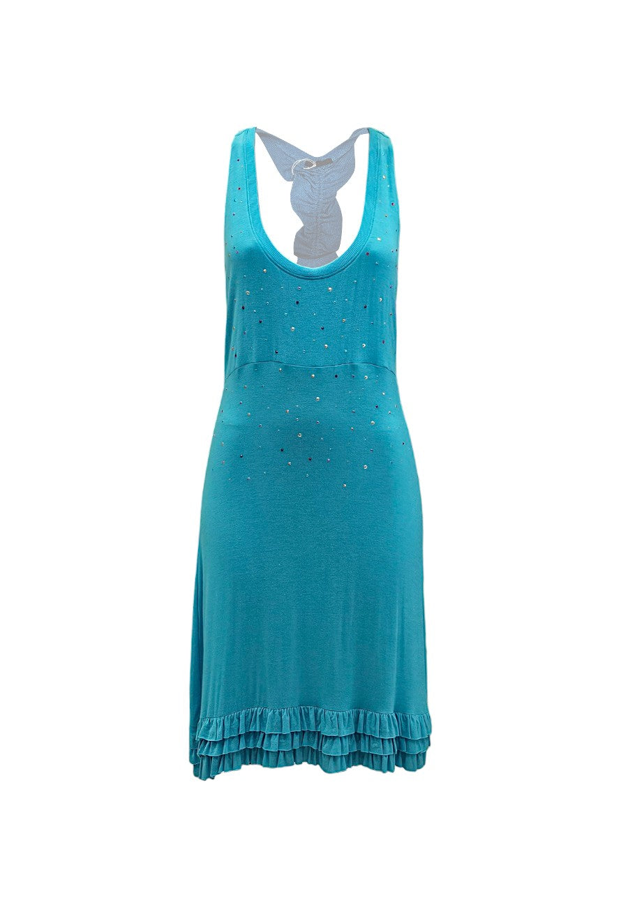 Baci Rubati abitino light blue strass