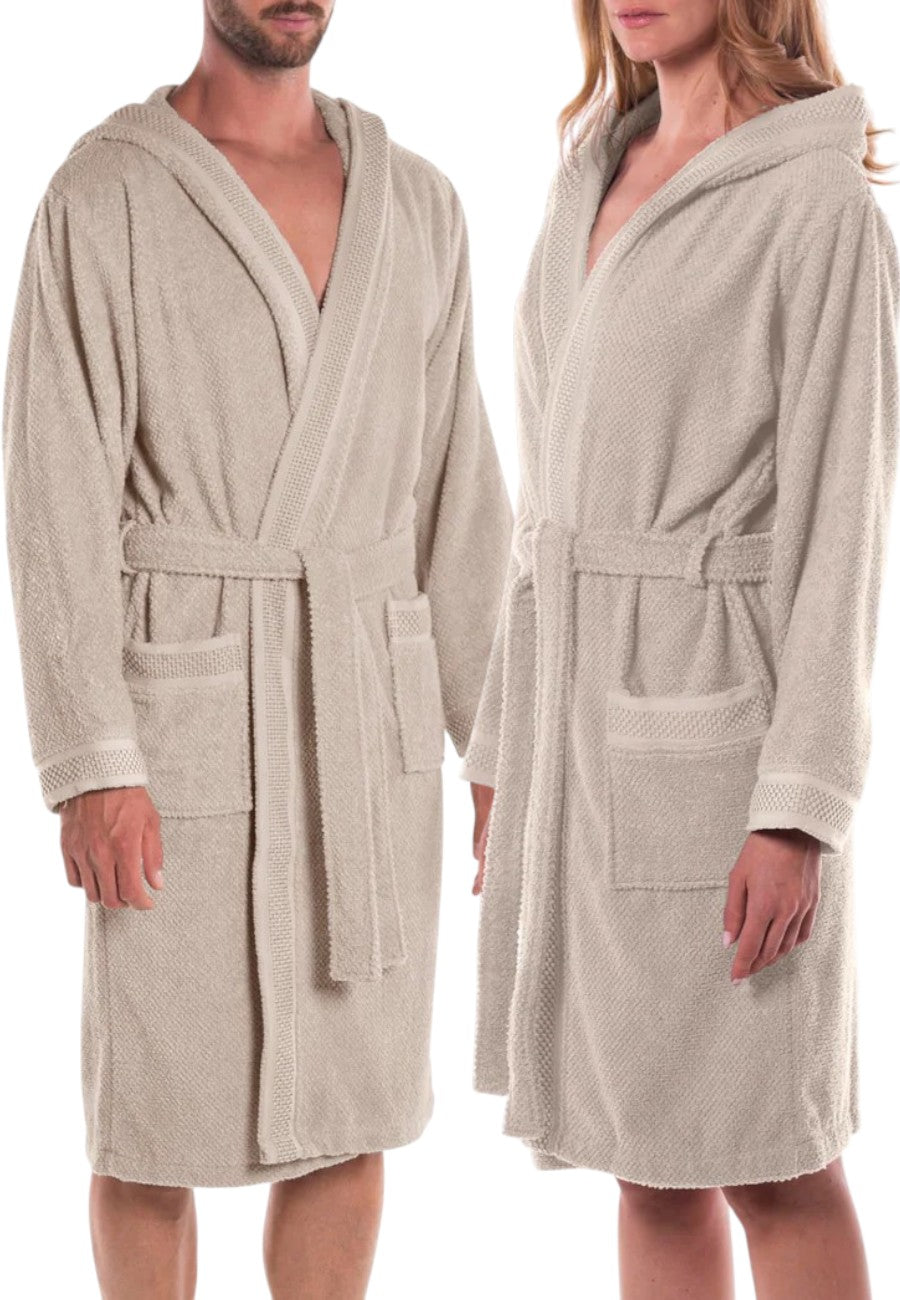Bathrobe - Caleffi - gim cream