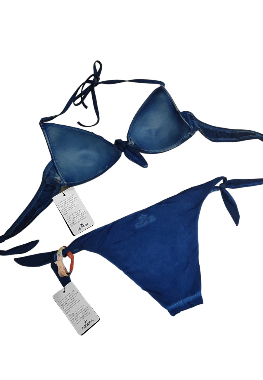 Agogoa bikini ricamo tinto in capo