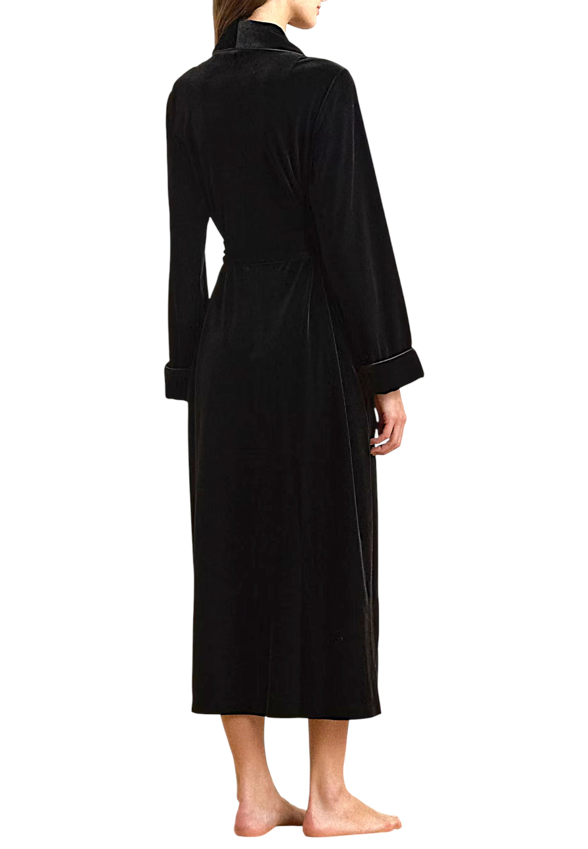vestaglia velluto nero elegante