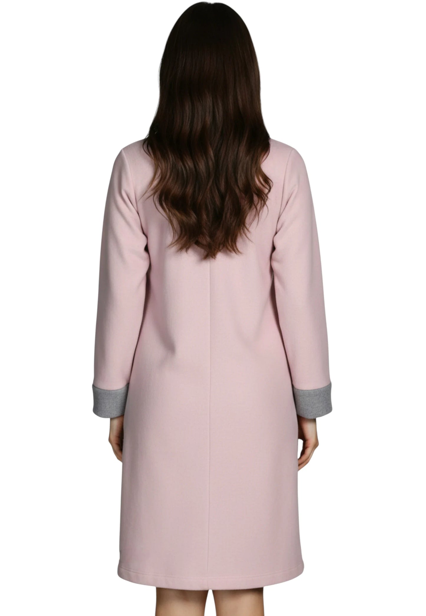  Vestaglia rosa punto milano made in italy