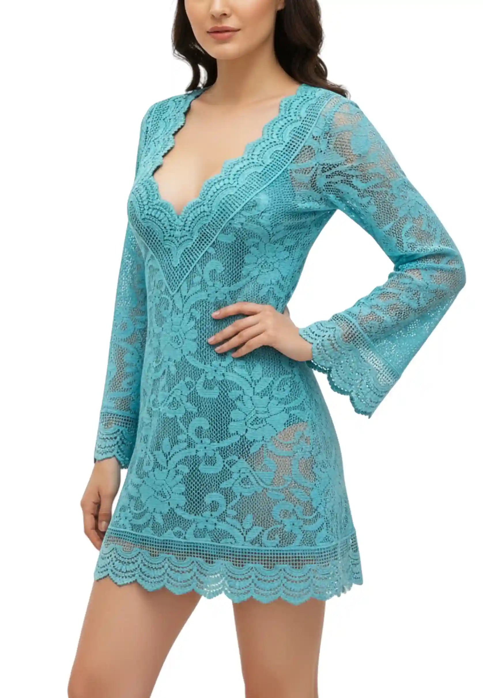 abito copricostume miss bikini pizzo