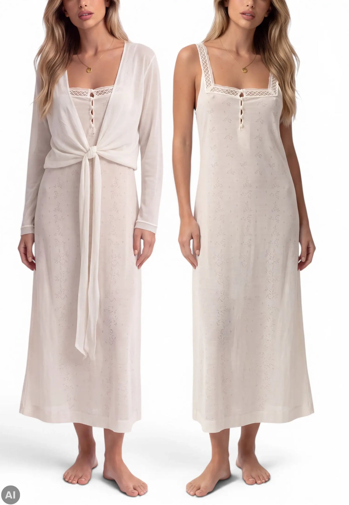 argentovivo camicia da notte e liseuse