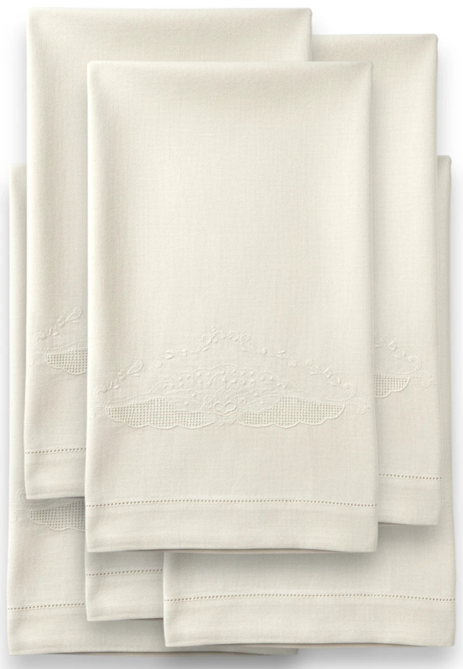 asciugamani di lino ricamati saldi