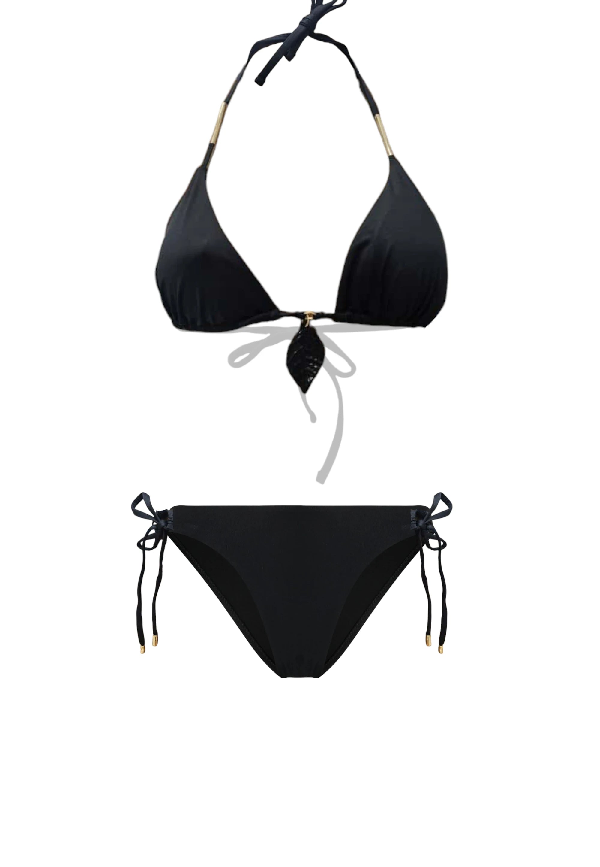 bikini black& white triangolo piu slip saldi