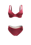 bikini bordeaux 3° coppa C saldi outlet