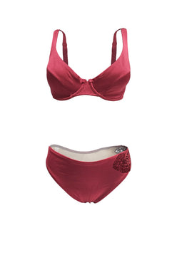 bikini bordeaux 3° coppa C saldi outlet