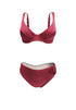 bikini bordeaux 3° coppa C saldi outlet