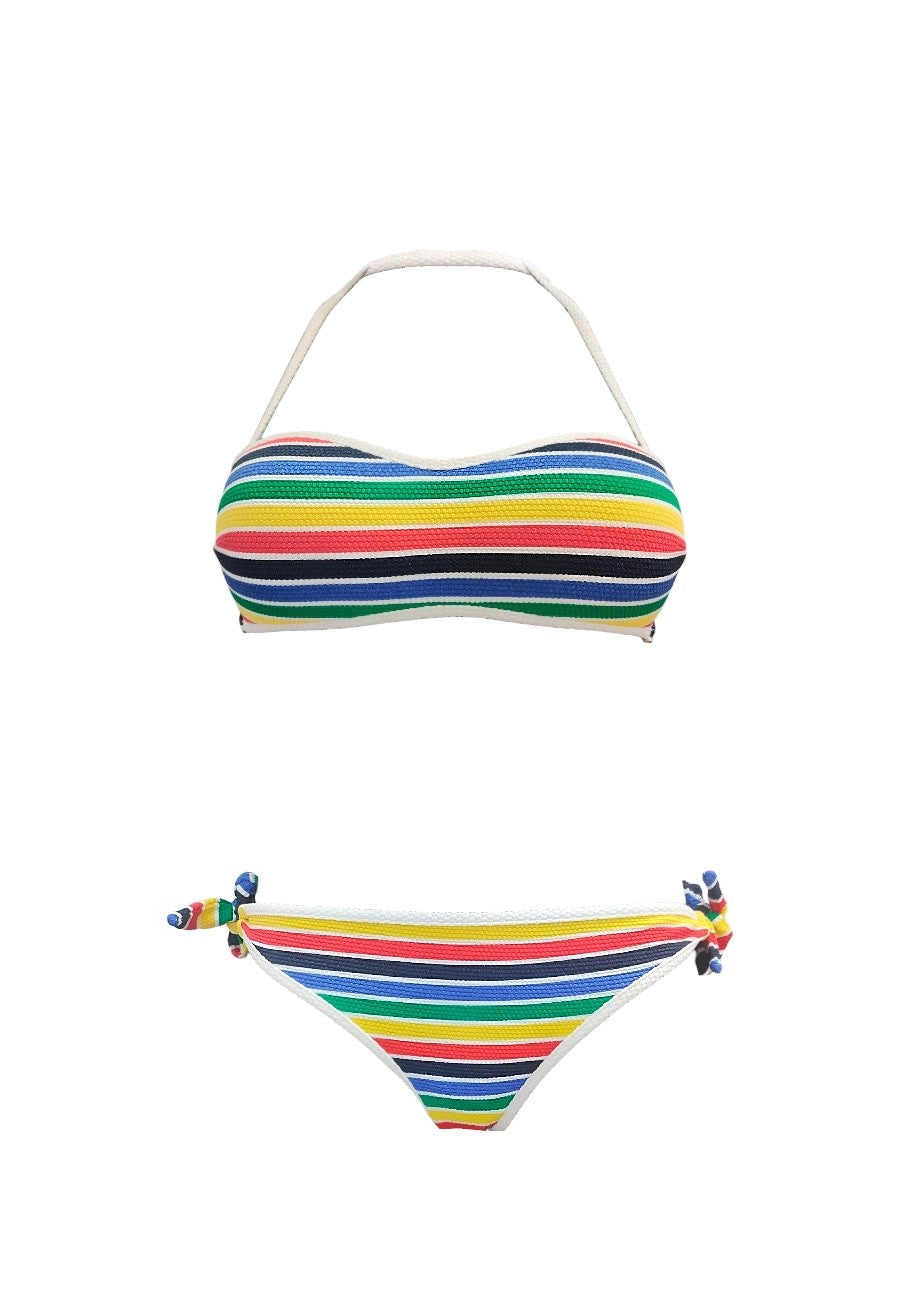 bikini fascia emporio armani saldi righe colorate