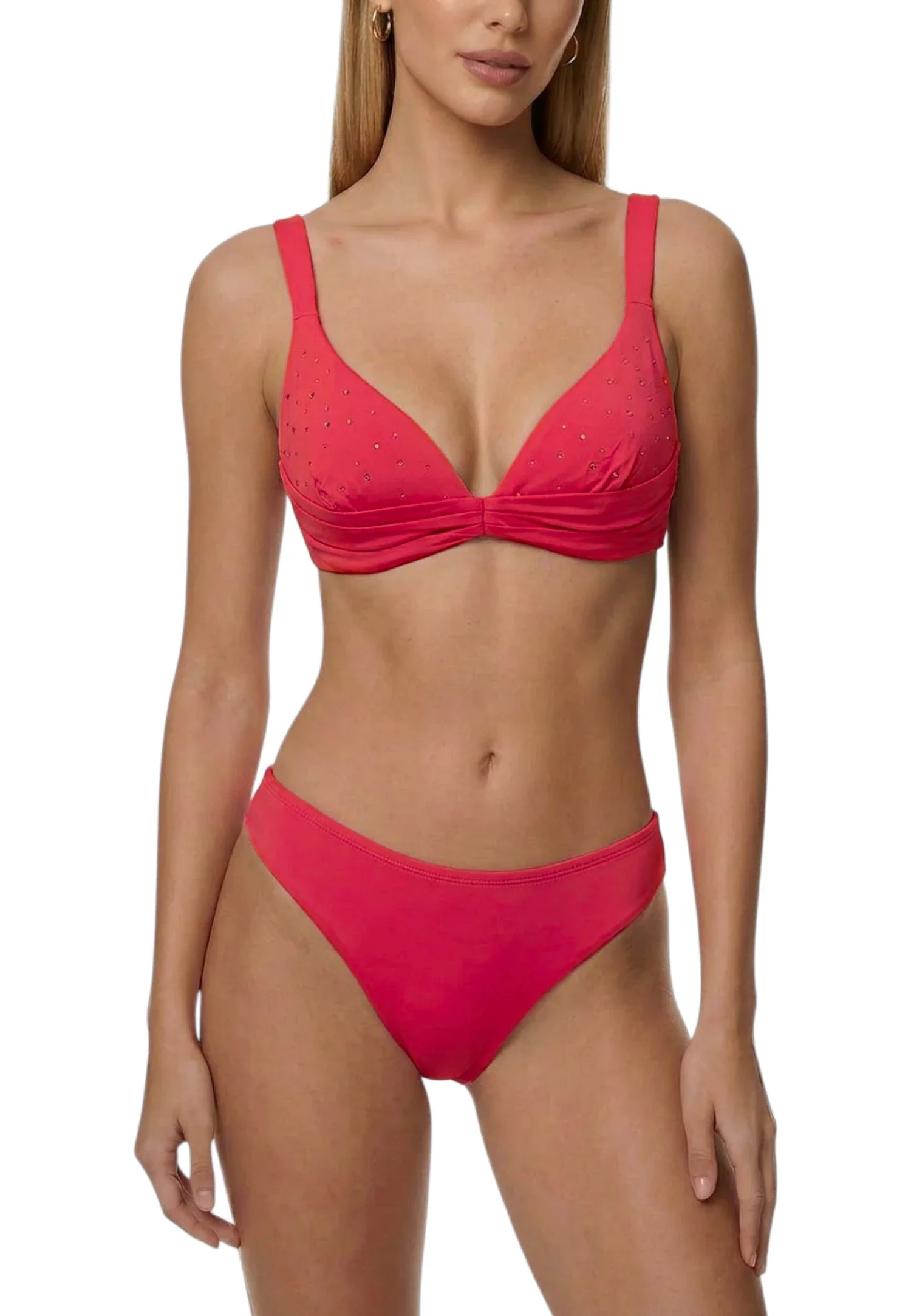 bikini rosso azuleja strass saldi