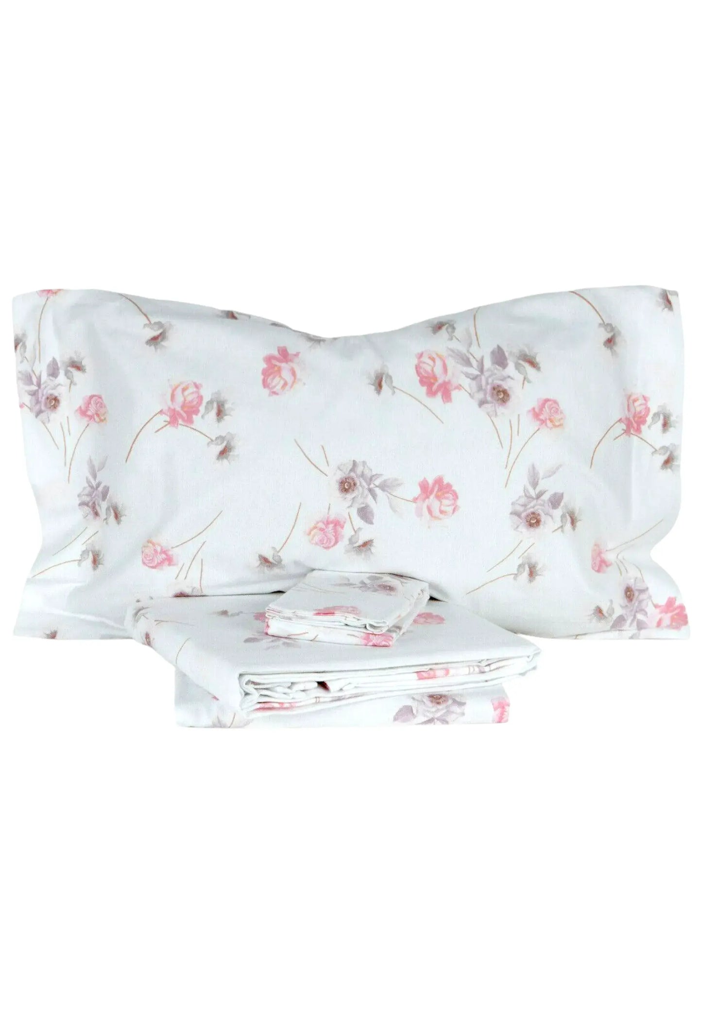 caleffi lenzuola king flores cotone