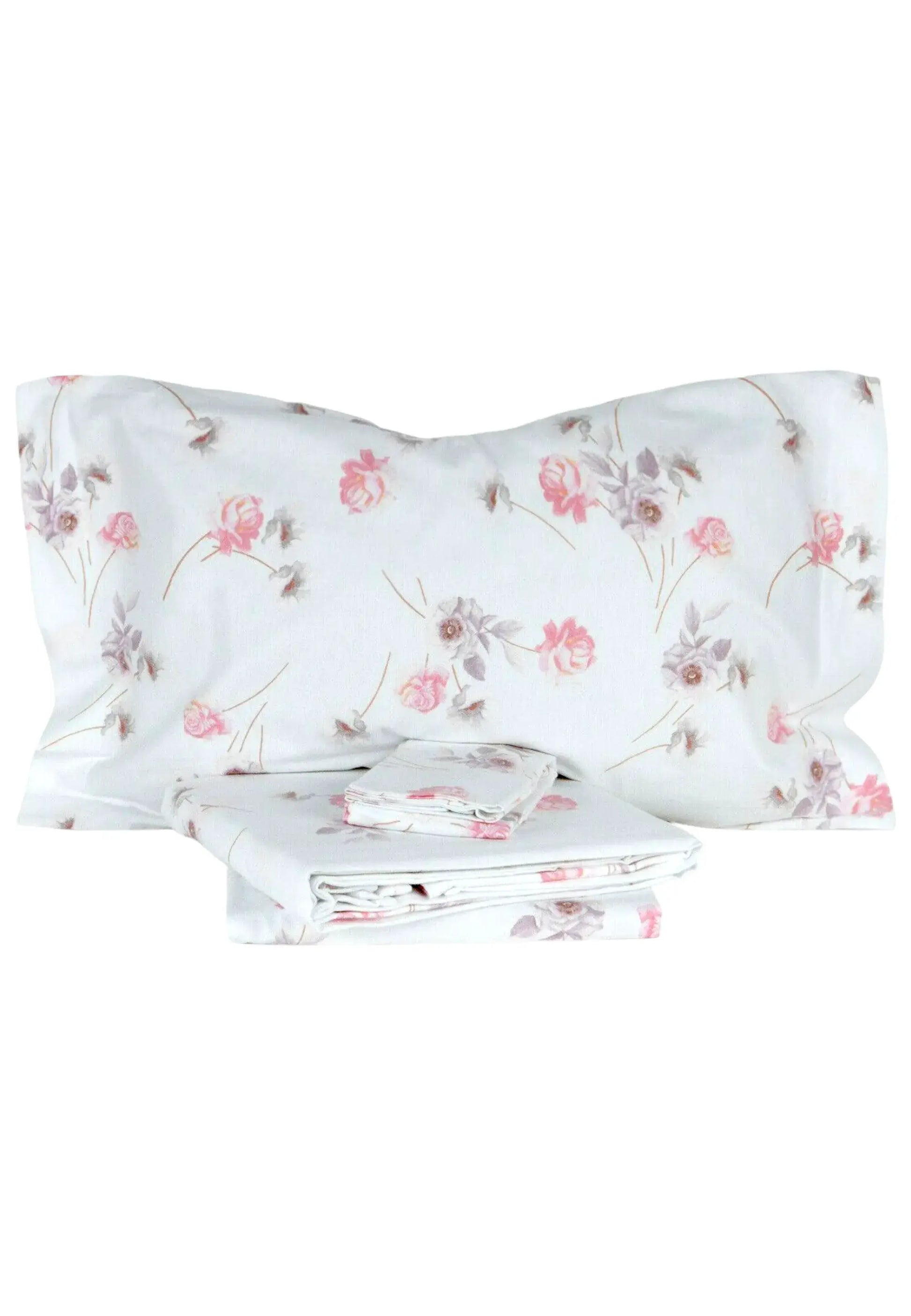 caleffi lenzuola king flores cotone