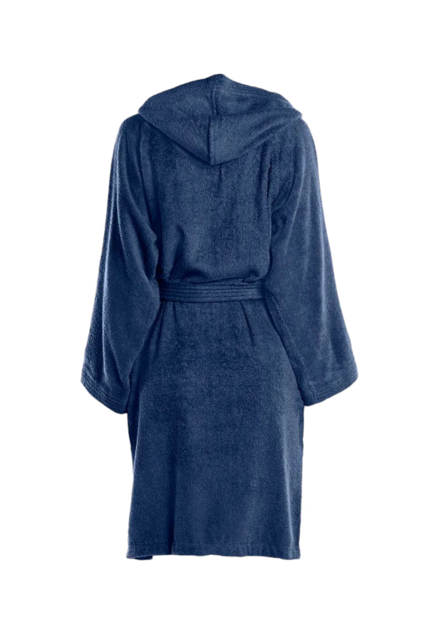 accappatoio cotone blu 