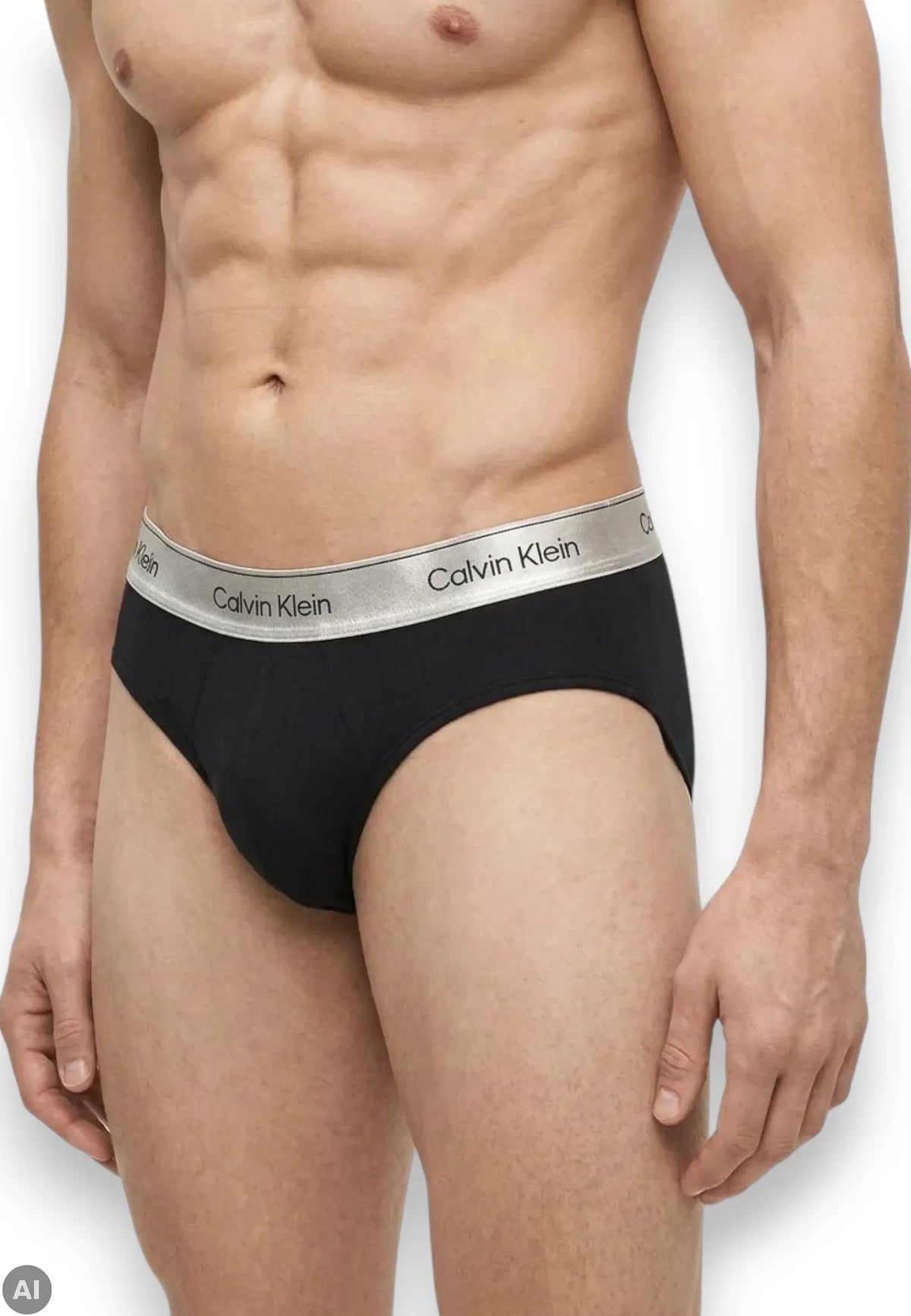 calvin klein slip silver metallic