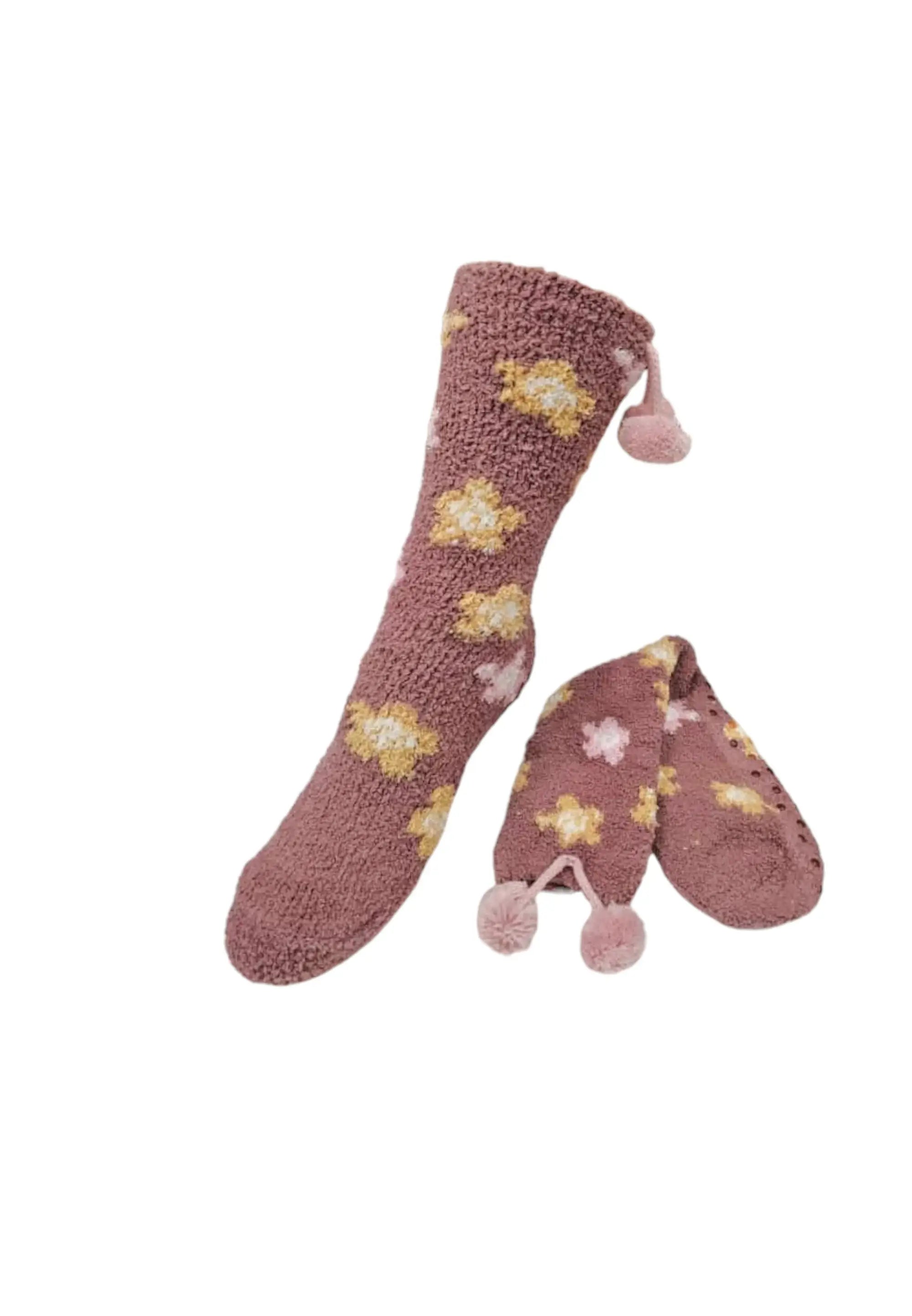 calze antiscivolo fiori regalo