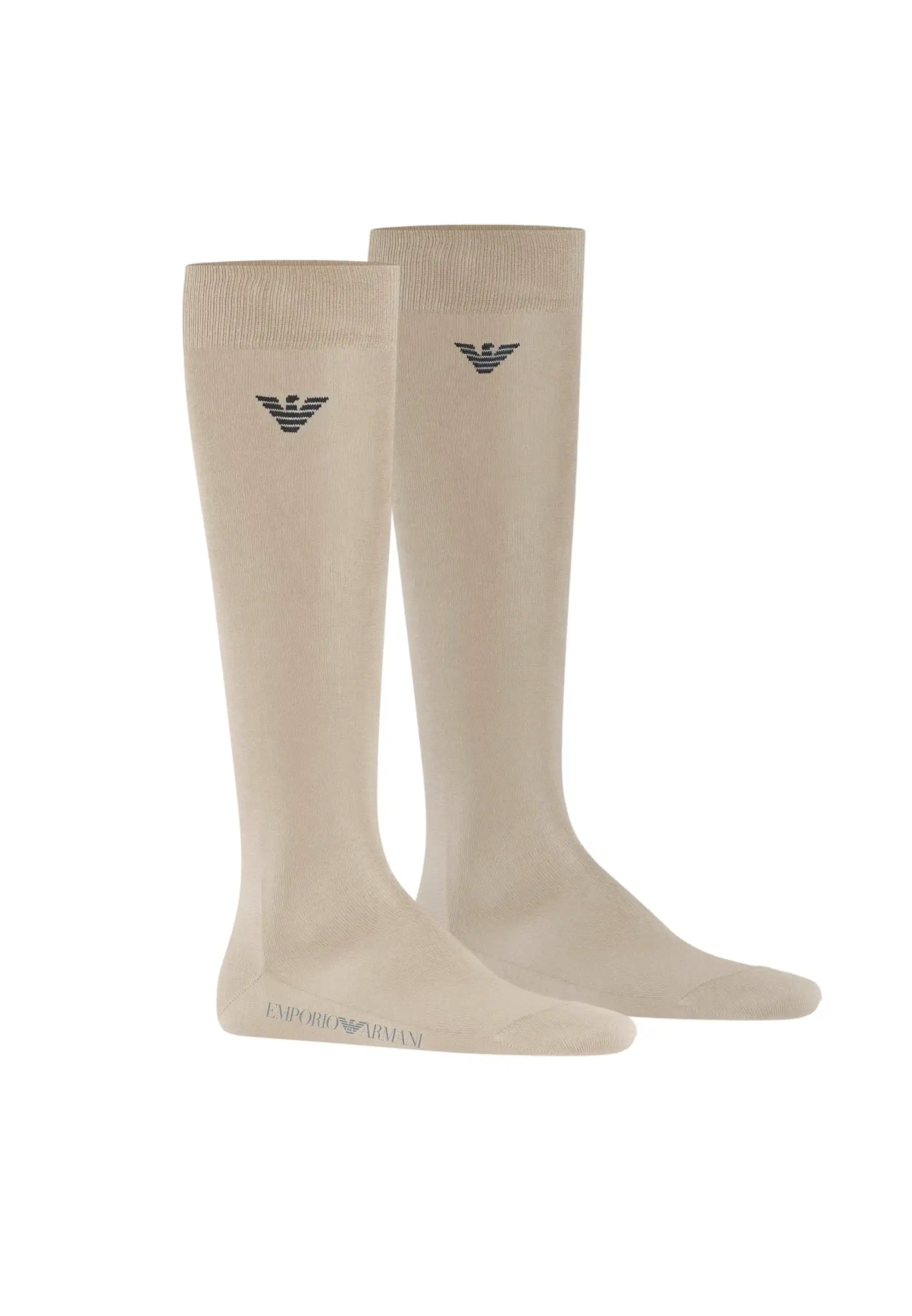 calzini beige filo di scozia emporio armani