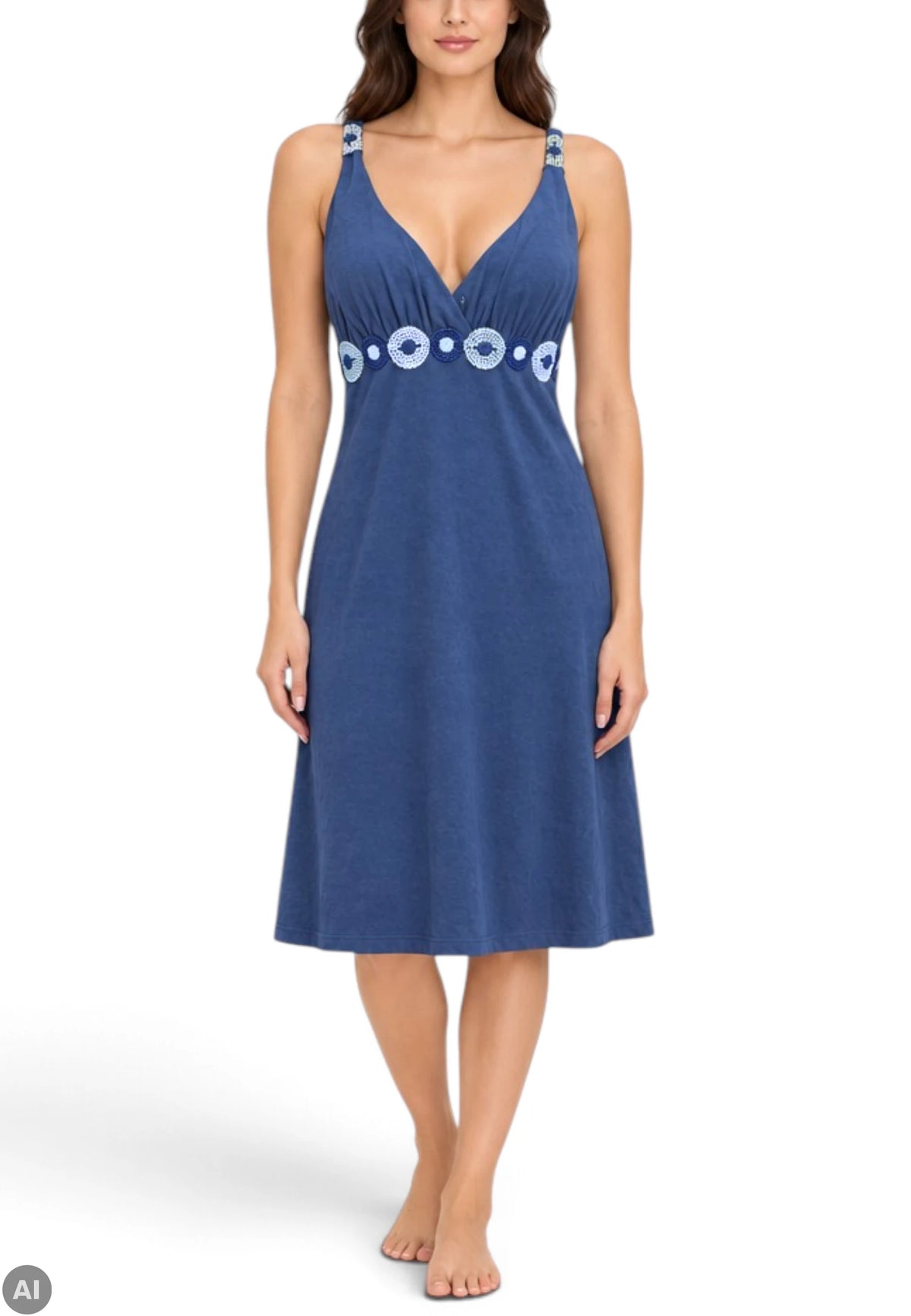 camicia d notte verde veronica blu saldi