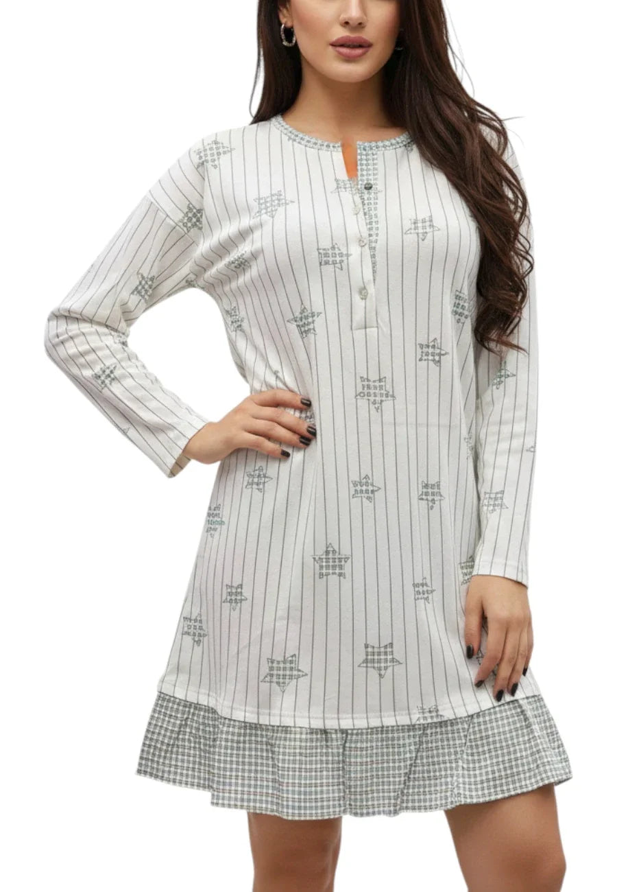 camicia da notte caldo cotone