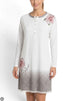 camicia da notte made in italy bianca rose
