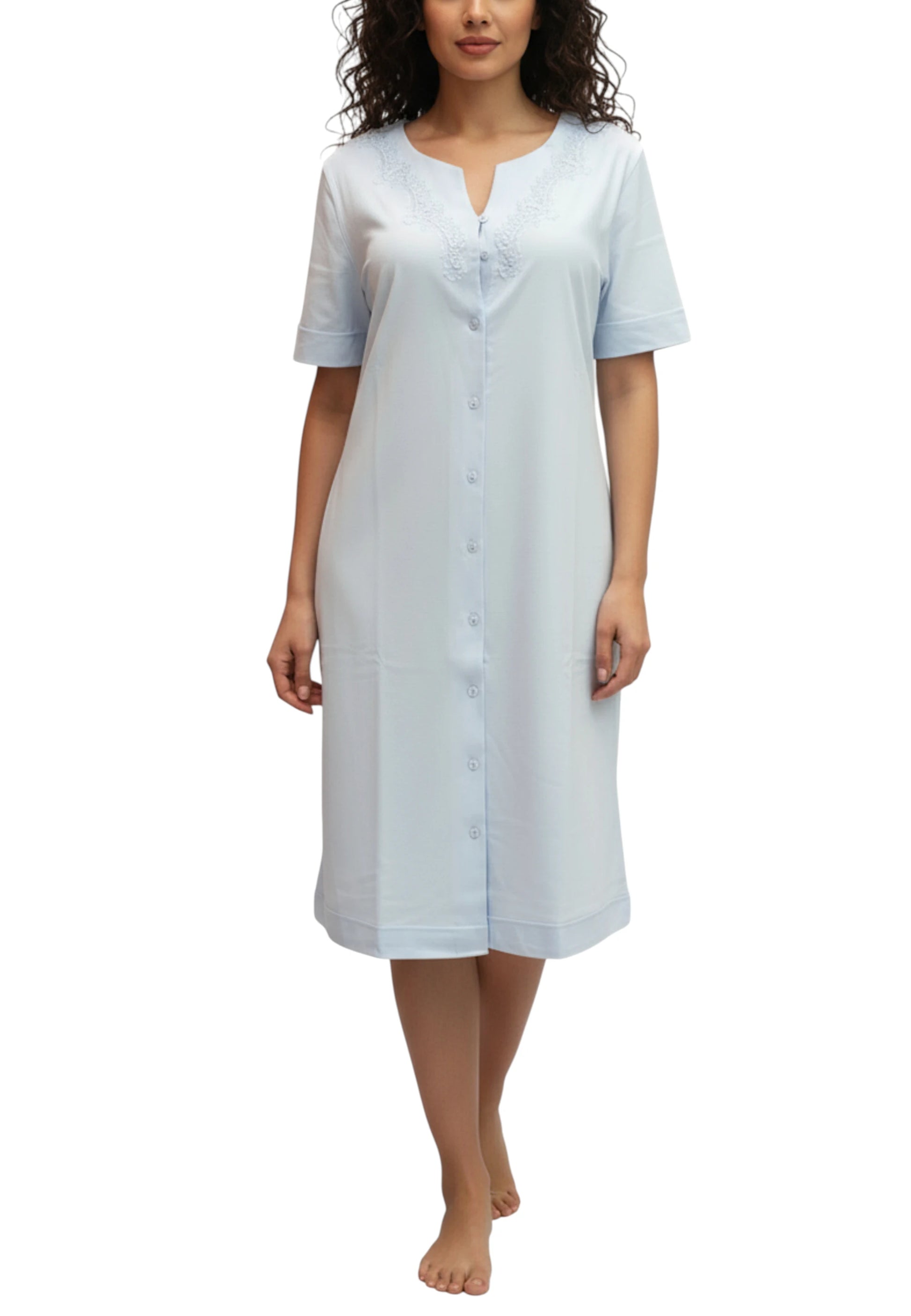 camicia da notte partoriente azzurro