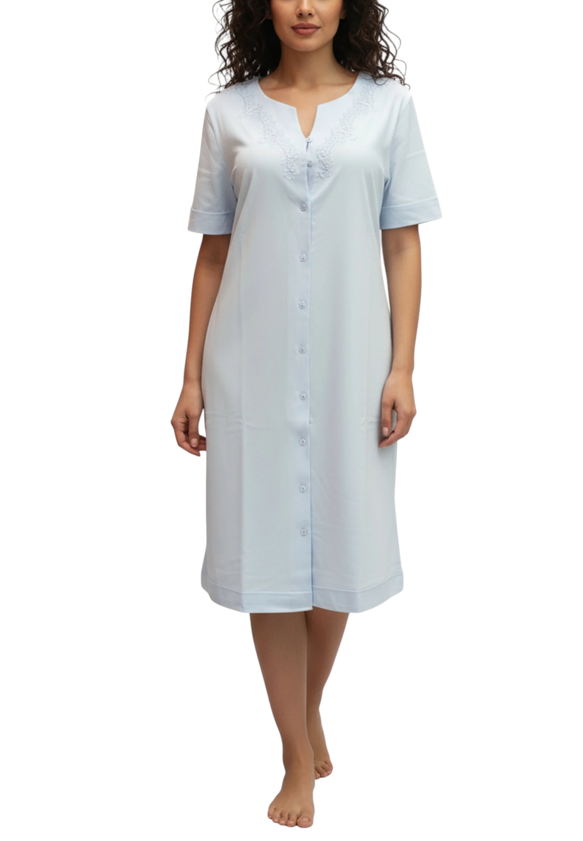 camicia da notte partoriente azzurro