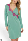 camicia da notte pizzo viola