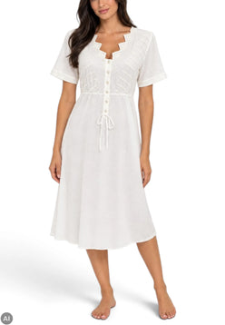 camicia da notte ricamata saldi