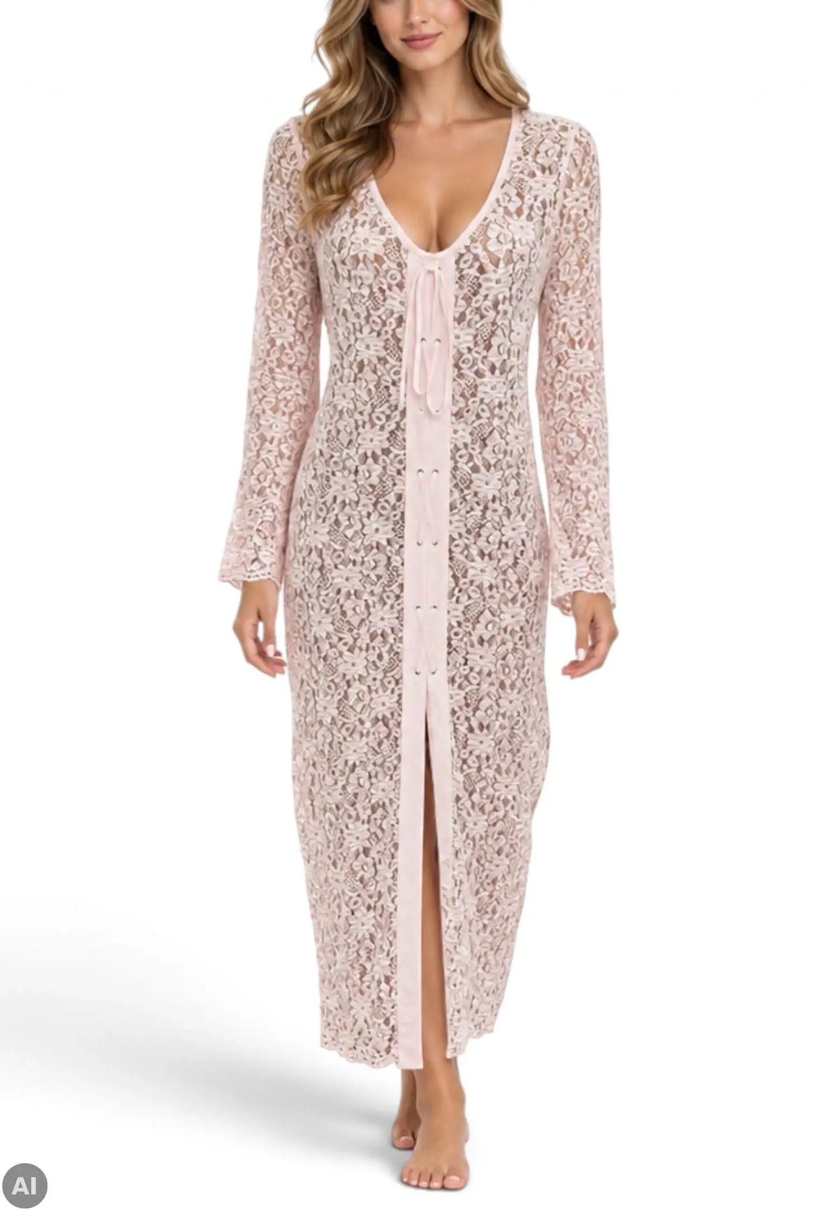 camicia da notte rosa
