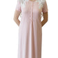 camicia da notte rosa pizzo amadine
