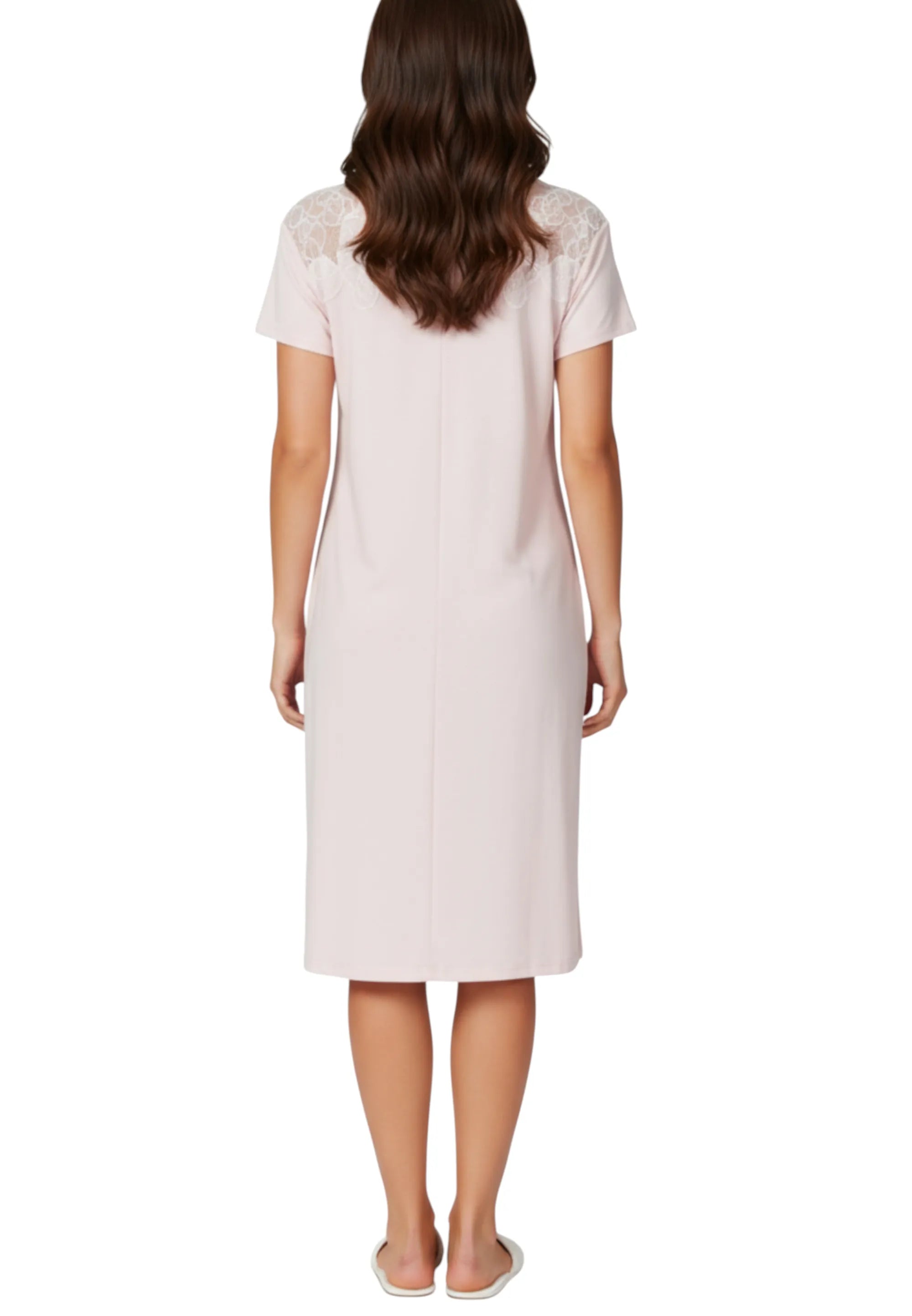 camicia da notte rosa pizzo promo
