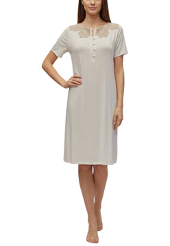 camicia da notte tatà pizzo viscosa