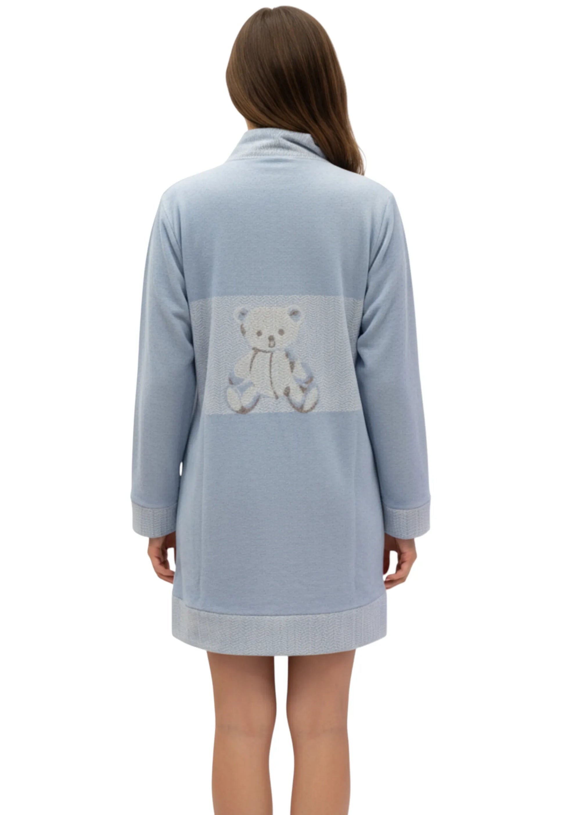  cardigan punto milano azzurro