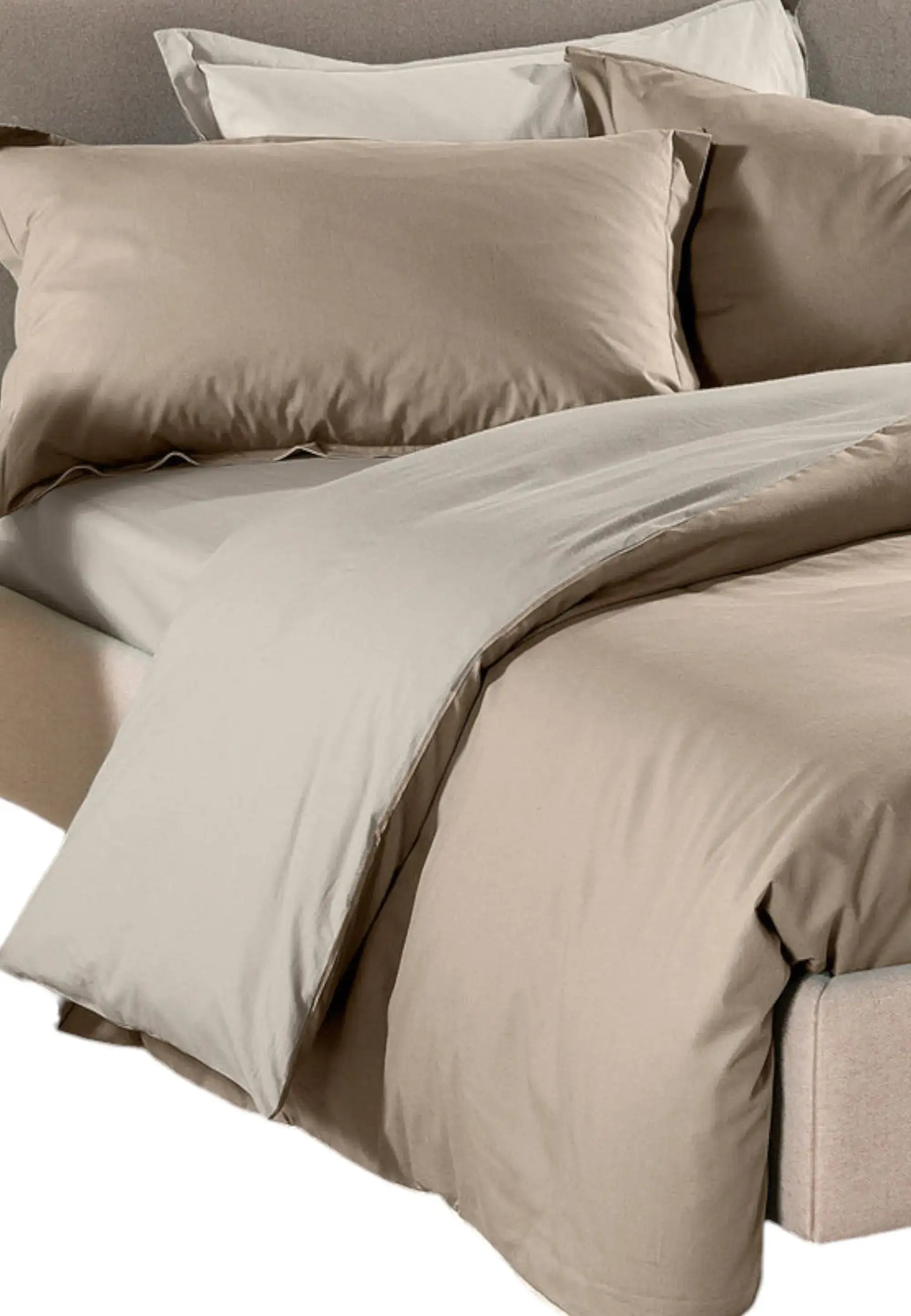 completo copripiumini beige matrimoniale