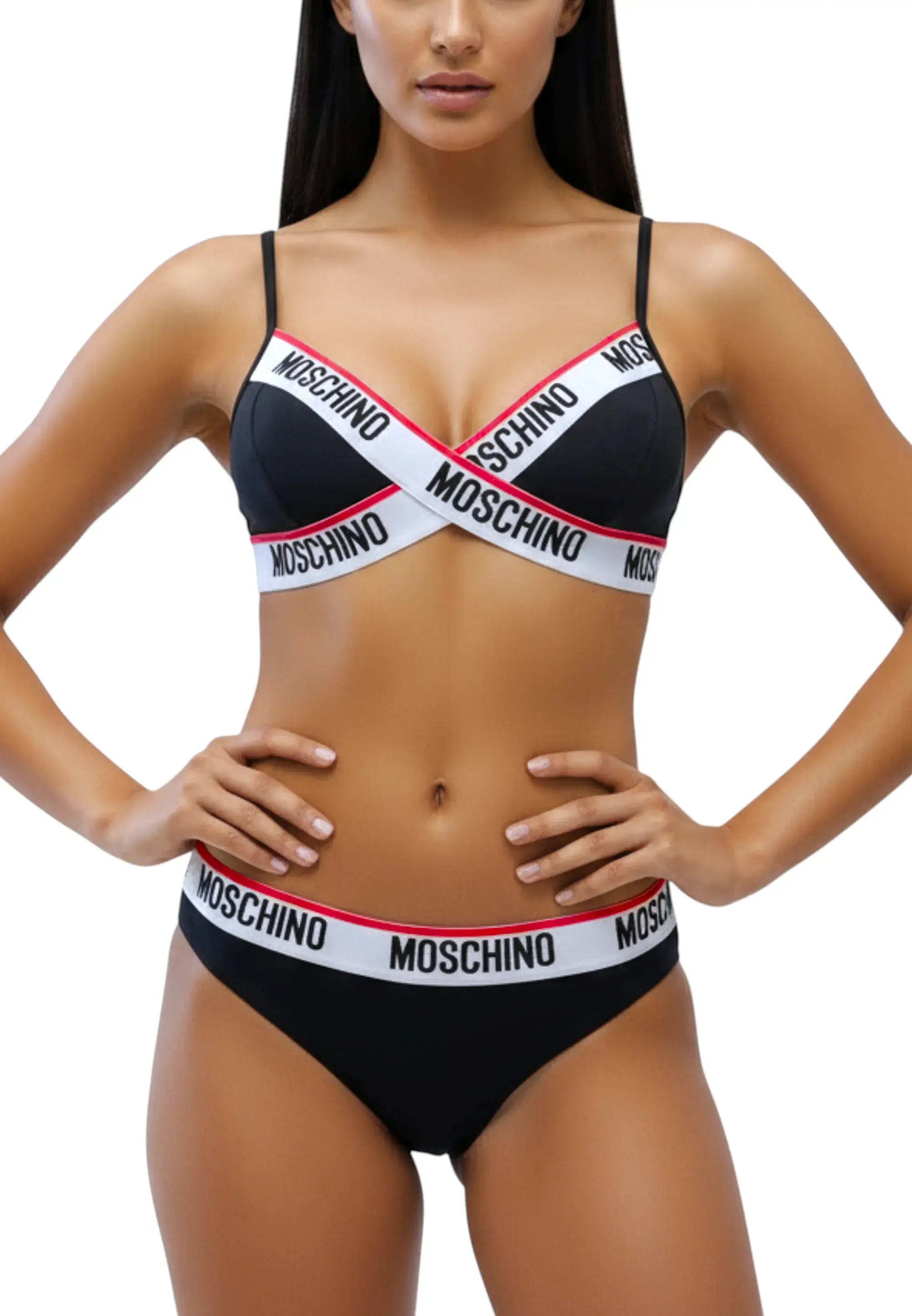 completo intimo moschino logo